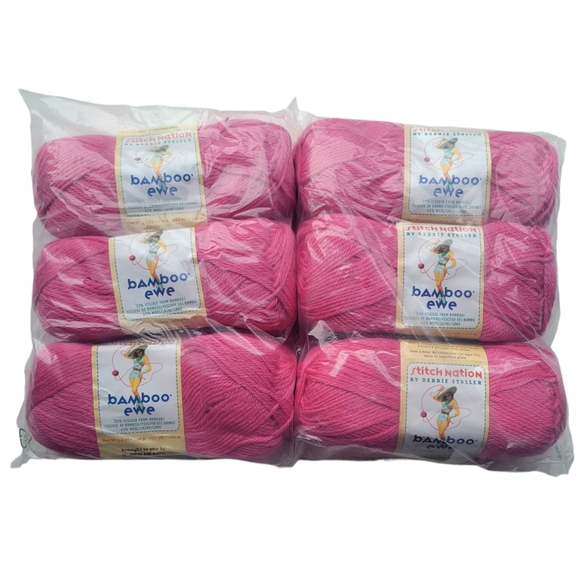 Red Heart Art Nwt Bamboo Ewe Yarn Stitch Nation Debbie Stoller In